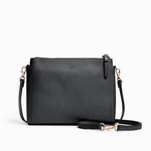 Lo & Sons Pearl in Grey Saffiano Leather Bag Crossbody Clutch